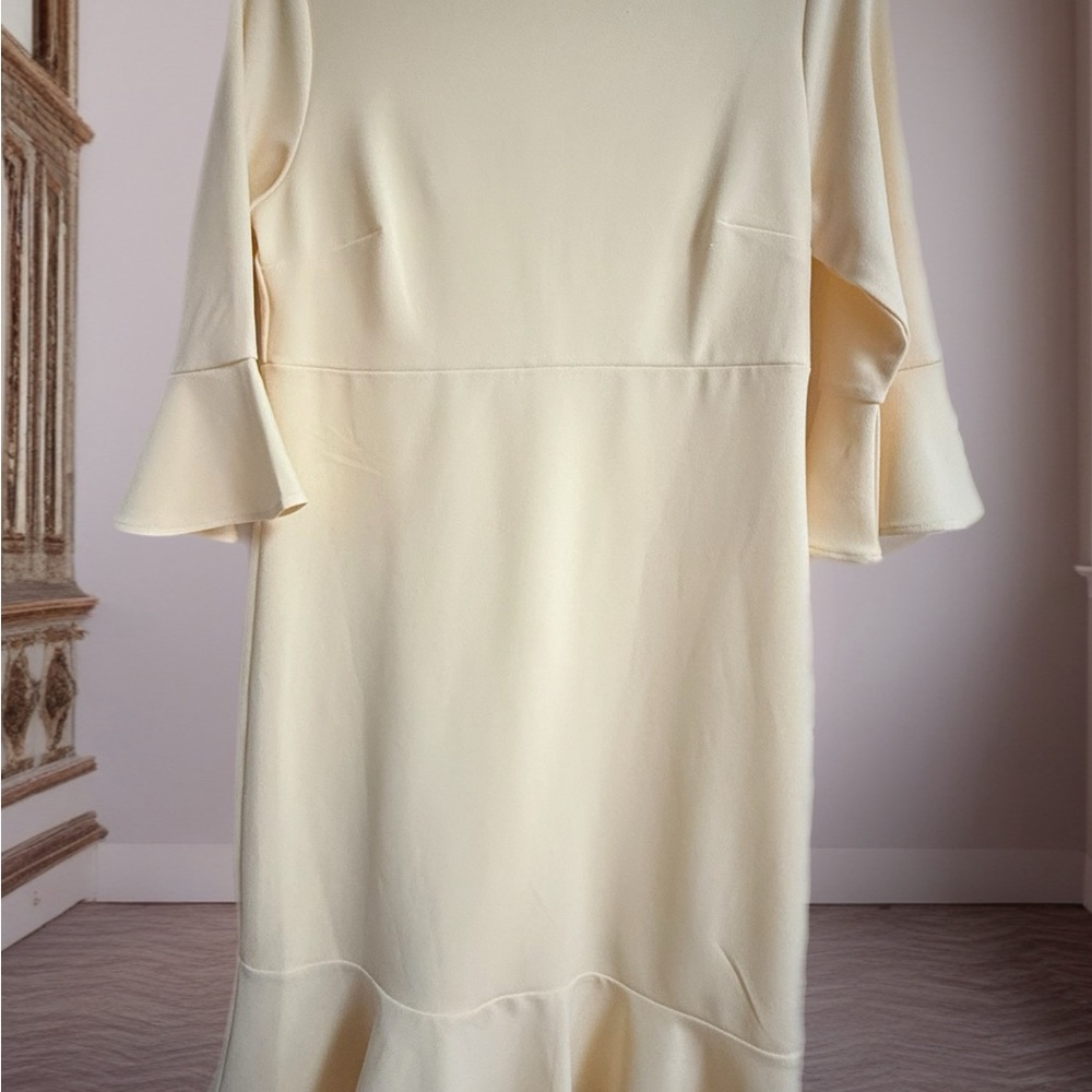 Betsey Johnson yellow cream  Bell Sleeve Dress - Picture 10 of 16
